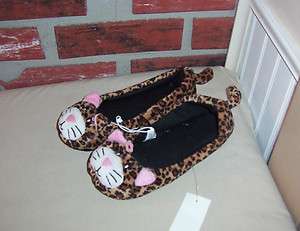 KITTY WOMANS ANIMAL HOUSE SLIPPERS SIZE SMALL 5 / 6  