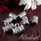 wholesale beads findings 25 pc antique silver bail tube beads