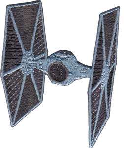 Star Wars Tie Fighter Ship Die Cut Embroidered Patch Baseball Hat, NEW 