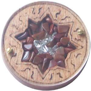   Unique Gemstone and Wooden Amulet Lucky Taurus Magnet 