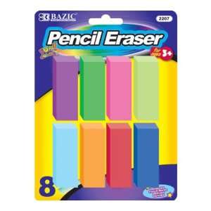  Bazic 2207 24 Neon Bevel Eraser  Pack of 24 Toys & Games