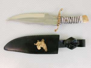 White Stag Bone Frost Surgical Steel Fixed Blade Knife  