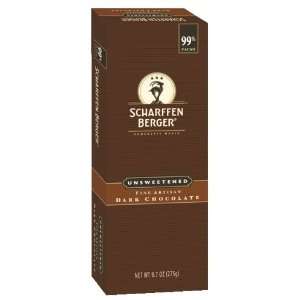 Scharffen Berger Unsweetened Dark Chocolate Baking Bar (99% Cacao), 9 