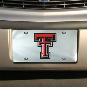  Texas Tech Red Raiders Silver Mirrored License Plate 