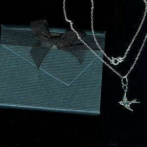 Sterling Silver 925 Flying Dove Necklace NIB  