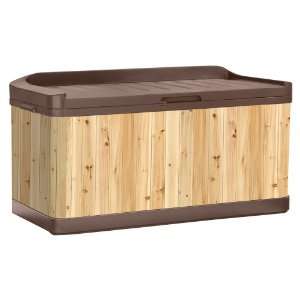    Suncast WRDB9922 Wood and Resin Deck Box Patio, Lawn & Garden