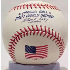  2001 World Series First Pitch Baseball