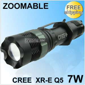 7W CREE LED Adjustable Focus Zoom SA6 Flashlight Torch  