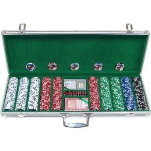 500 11.5G Jackpot Casino Clay Poker Chips w/Aluminum Case  