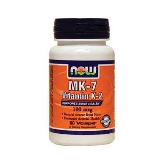 Now Foods MK 7 Vitamin K 2, 60 vcaps 100 MCG
