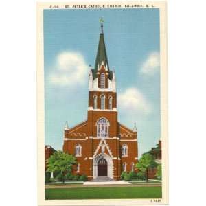   Vintage Postcard St. Peters Catholic Church   Columbia South Carolina