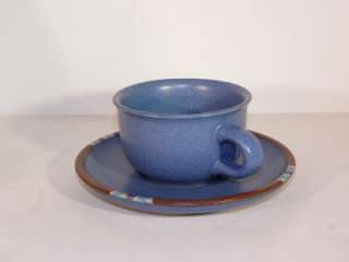 Dansk MESA SKY BLUE Saucer Coffee Tea Cup Mug 1 Set Brown Nice  