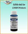 oz   Cyan Color Edible Ink Refill Kit For All Canon Edible Image 