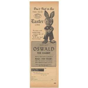  1946 Ideal Toy Walter Lantz Oswald the Rabbit Trade Print 