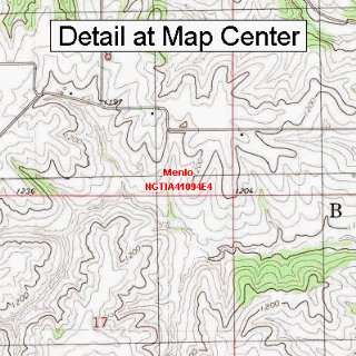 USGS Topographic Quadrangle Map   Menlo, Iowa (Folded/Waterproof 