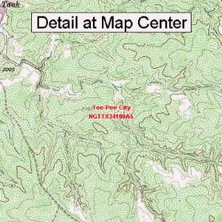  USGS Topographic Quadrangle Map   Tee Pee City, Texas 