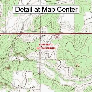  USGS Topographic Quadrangle Map   Leon North, Oklahoma 