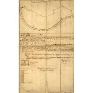  1771 Map Land grants, West Virginia, Wood County