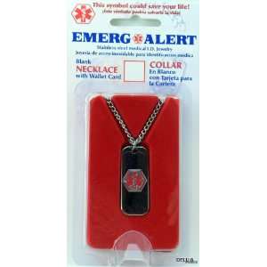  EMERGENCY MEDICAL ALERT ID NECKLACE and WALLET CARD 