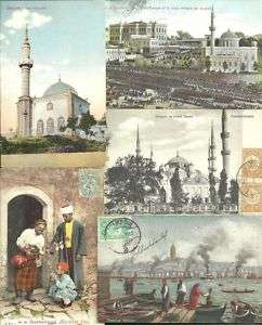 HUGE lot 12 postcards Ottoman Turkey stamp 1899 30s  