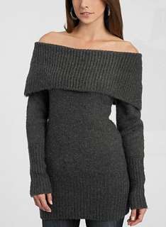 NEW GUESS GREY VAMP SWEATER OFF SHOULDER TOP XS, S, M  