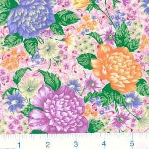  45 Wide Music From The Heart Floral Notes Pink Fabric By The Yard 