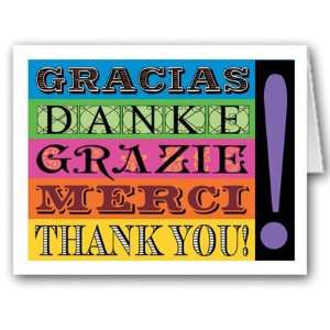  Thank You In Different Languages Note Card   10 Boxed 