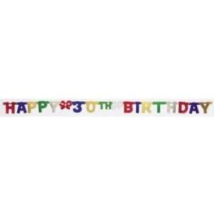  Happy 30th Birthday Jointed 6 Foot Banner Health 