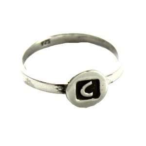  Handcrafted Far Fetched C Initial 925 Sterling Silver 