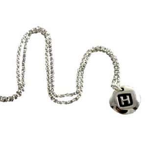 Handcrafted Far Fetched H Initial 925 Sterling Silver Charm Necklace 