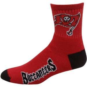 NFL Tampa Bay Buccaneers Red Team Logo Crew Socks Sports 