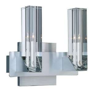  Contemporary Two Light Crystal Wall Sconce