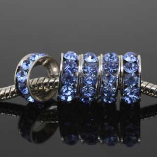 Bulk Wholesale Crystal European Bead Fit Charm Bracelet  