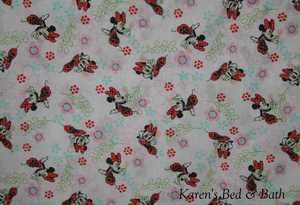   Mouse Pink Floral Curtain Valance Sewn from Disney Fabric NEW  