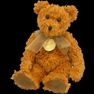 TY Beanie Baby TEDDY Gold 100 Year Bear w/Coin 8 MWMT  