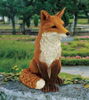British Sly Fox Garden Statue Yard Decor Nature Red Fox  