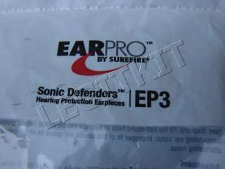   EarPro EP3 Sonic Defenders Earplugs   Small Size   Hearing Protection