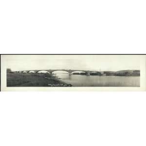  Panoramic Reprint of Eel River bridge, Humboldt Co., Calif 