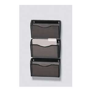  OfficeMax Mesh Letter Size Wall File 3 Pack, Black Office 