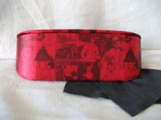 Red Wedge Shaped ELLE Eyeglass Case & Cloth  