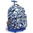 World Sunrise Rolling Backpack   Color Chess Blue