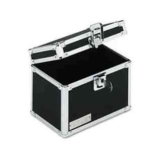   LOCKING INDEX CARD FILE WITH FLIP TOP HOLDS 450 4 X 6 CARDS, BLACK