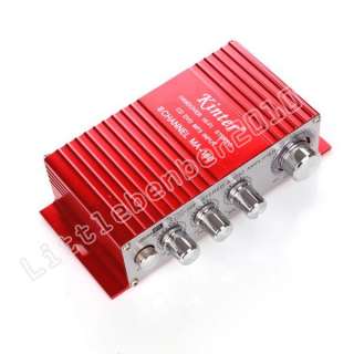 NEW Mini USB Car Boat Audio 2CH Stereo HIFI Amplifier amp Red  