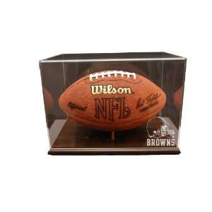  Cleveland Browns Walnut Finished Base Football Display 