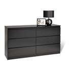 Prepac Furniture Avanti Black 6 drawer Dresser by Prepac