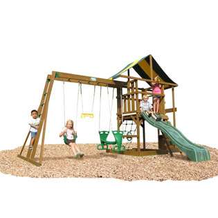 Playtime PS10ANDTLR Andover Swing Set  Top Ladder With Rope 