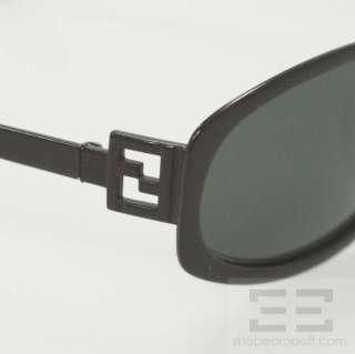 Fendi Vintage Black Onyx Small Round Frame Sunglasses FS 195  