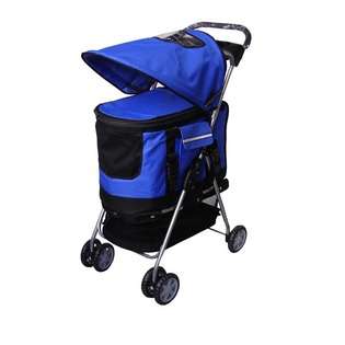 BestPet Blue Ultimate 4 In 1 Pet Stroller/Carrier/CarSeat 