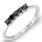   Black Diamond Ladies Anniversary Wedding Band Ring 1/3 CT (0.37 cttw