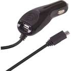   Dual Output Micro USB Car Charger Adapter with Auxillary USB Port